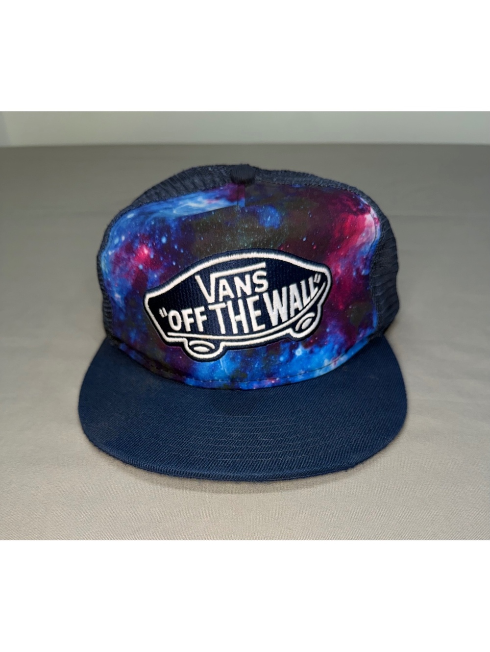Vans Off The Wall galaxy print trucker snapback hat